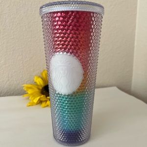 Starbucks rainbow sparkle tumbler no straw